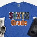 Sixth Grade Checkered Tee